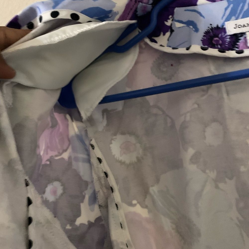 Joan Rivers Purple Floral Jacket Size 16 - Picture 9 of 10